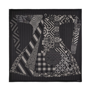 ipekevi - Sultan's Caftan Black Satin Silk Pocket Square