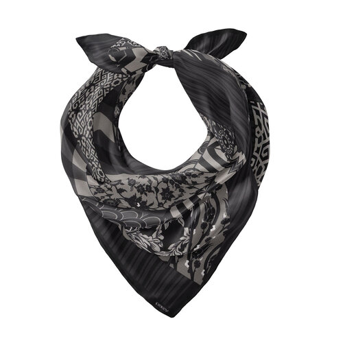 Sultan's Caftan Black Satin Silk Pocket Square