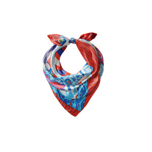 ipekevi - منديل حرير ساتان أحمر بطبعة قفطان السلطان ipekevi - منديل حرير ساتان أحمر بطبعة قفطان السلطان