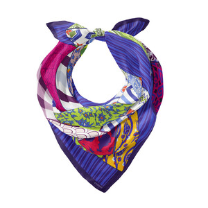 ipekevi - Sultan's Caftan Navy Satin Silk Pocket Square (1)