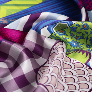 Sultan's Caftan Navy Satin Silk Pocket Square - Thumbnail