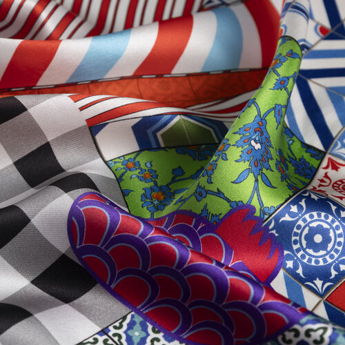 Sultan's Caftan Orange Satin Silk Pocket Square