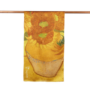 Sunflowers Satin Silk Scarf - Thumbnail