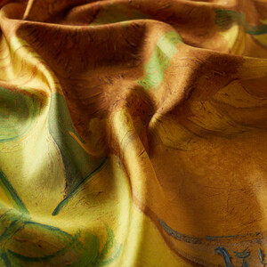 Sunflowers Satin Silk Scarf - Thumbnail