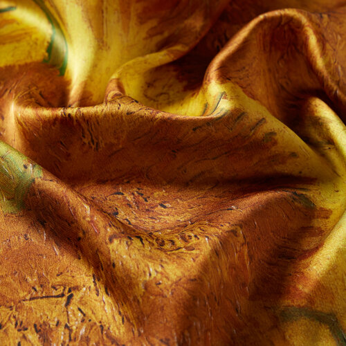 Sunflowers Van Gogh Silk Twill Scarf