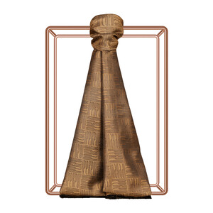 ipekevi - شال حرير بتصميم كوفي لون بني فاتح