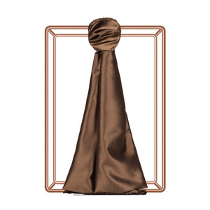 ipekevi - شال حرير شانتون لون بني فاتح