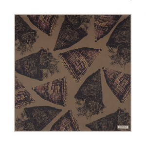 ipekevi - Sütlü Kahve Tikina Saten İpek Mendil