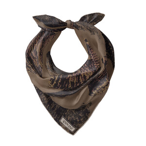 ipekevi - Sütlü Kahve Tikina Saten İpek Mendil (1)