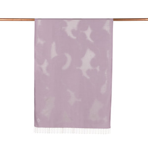 Syringa Purple Spray Paint Print Silk Scarf - Thumbnail