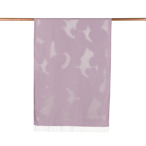 Syringa Purple Spray Paint Print Silk Scarf