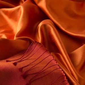 Tangerine Reversible Silk Scarf - Thumbnail