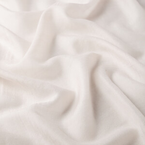 شال كشمير وحرير فاخر رقيق لون فضي فاتح - Thumbnail