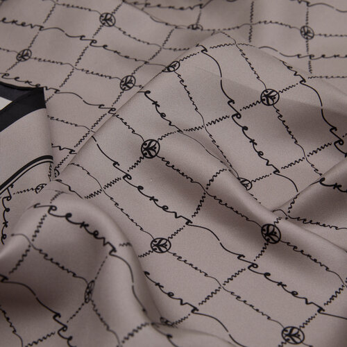 ايشارب حرير تويل لون حجري مونوغرام