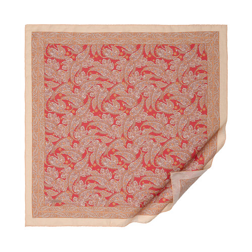 Terracotta Mezopotamya Model 03 Print Tencel Scarf