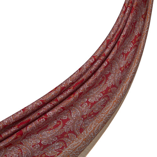 Terracotta Mezopotamya Print Tencel Scarf