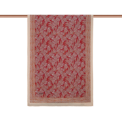 Terracotta Mezopotamya Print Tencel Scarf
