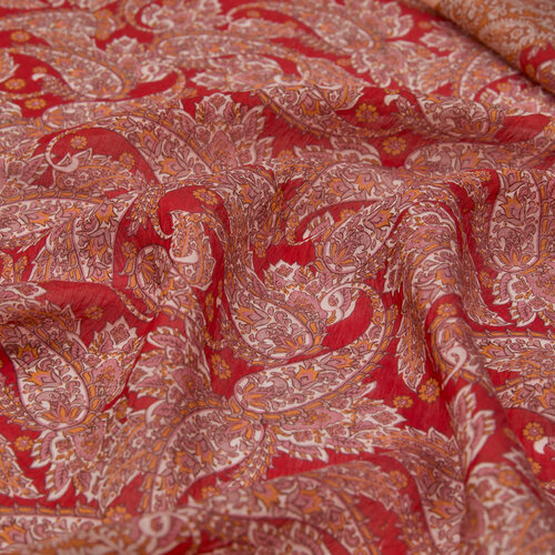 Terracotta Mezopotamya Print Tencel Scarf