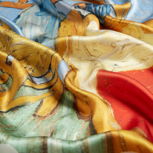 The Bedroom Satin Silk Scarf - Thumbnail