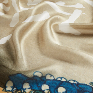 The Great Wave Off Kanagawa Satin Silk Scarf - Thumbnail