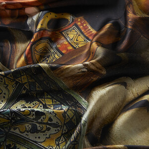 The Pottery Workshop Tanger Satin Silk Pocket Square - Thumbnail