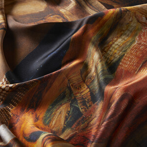 The Reception Satin Silk Scarf - Thumbnail