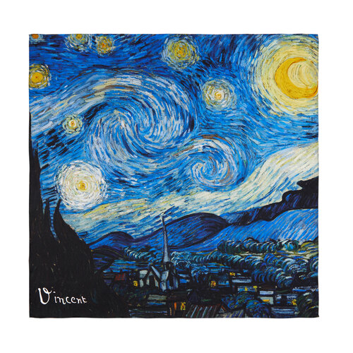 The Starry Night Satin Silk Pocket Square