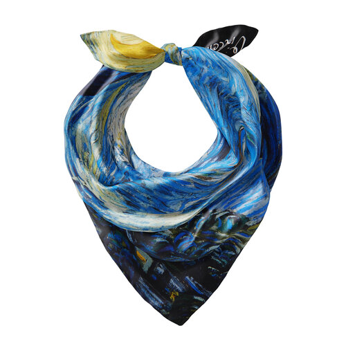 The Starry Night Satin Silk Pocket Square