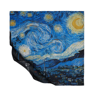 The Starry Night Twill Silk Scarf - Thumbnail