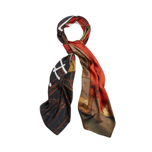 Tortoise Trainer Satin Silk Scarf - Thumbnail