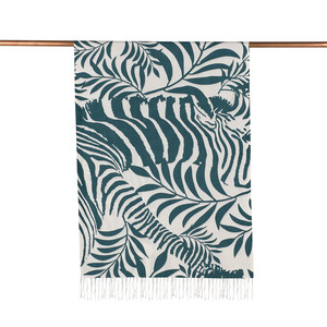 Tropic Green Palm Springs Print Silk Scarf - Thumbnail