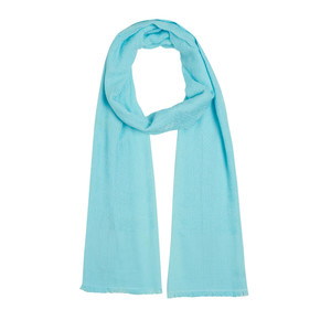 ipekevi - Turquoise Maze Print Cotton Scarf (1)