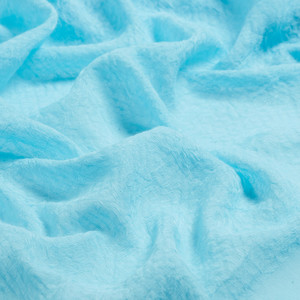 Turquoise Maze Print Cotton Scarf - Thumbnail