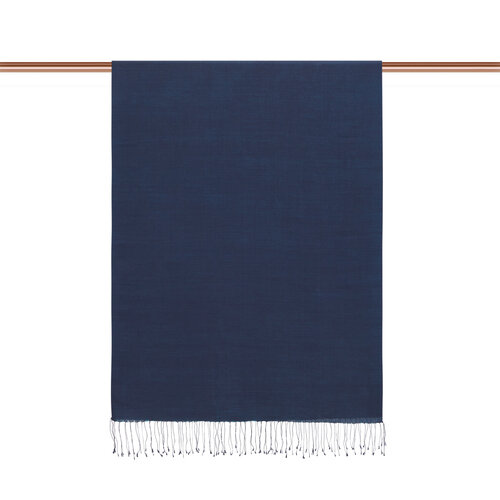Turquoise Navy Reversible Silk Scarf