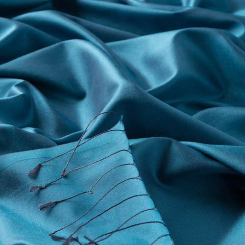 Turquoise Plain Silk Scarf