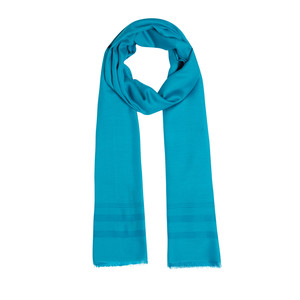 Turquoise Pyramid Modal Silk Scarf - Thumbnail