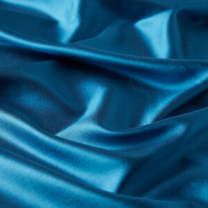Turquoise Reversible Silk Neck Scarf - Thumbnail