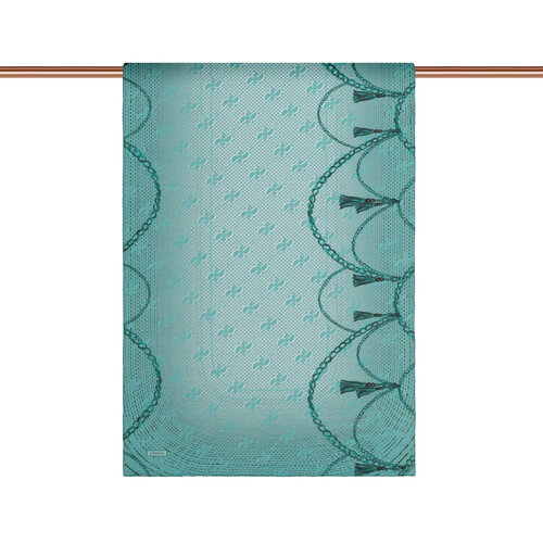 Turquoise Ring Print Tencel Scarf