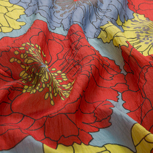 Turuncu Ortanca Sepeti Tensel Eşarp