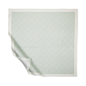 ipekevi - ايشارب حرير تويل لون أخضر نعناعي مونوغرام تايبو