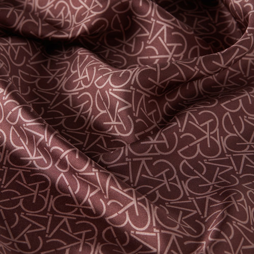 Typo Monogram Mürdüm Tivil İpek Eşarp