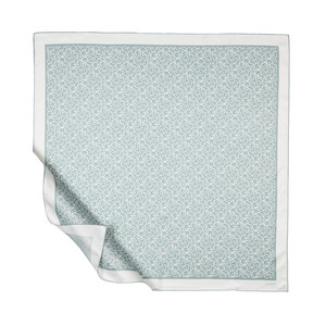 ipekevi - ايشارب حرير تويل لون أخضر مائي مونوغرام تايبو ipekevi - ايشارب حرير تويل لون أخضر مائي مونوغرام تايبو