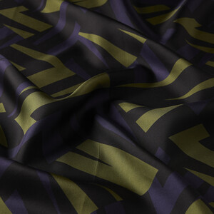 Violet Chicago Twill Silk Scarf - Thumbnail