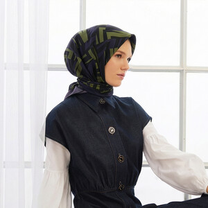 Violet Chicago Twill Silk Scarf - Thumbnail