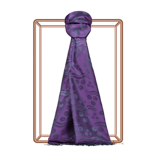 Violet Cintemani Jacquard Silk Scarf