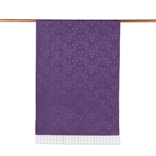 Violet Cintemani Jacquard Silk Scarf