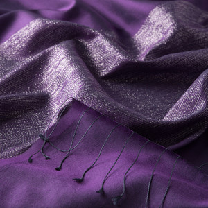 Violet Duchess Lurex Silk Scarf - Thumbnail