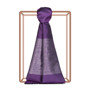 Violet Duchess Lurex Silk Scarf - Thumbnail