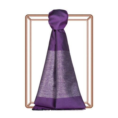 Violet Duchess Lurex Silk Scarf