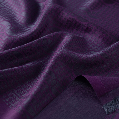 Violet IE Monogram Cotton Silk Scarf